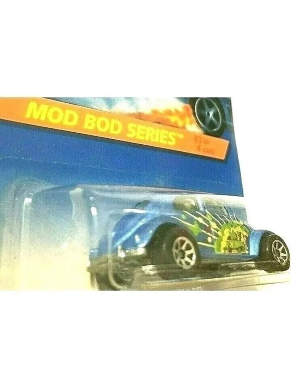 Vintage Die Cast Hot Wheels 1995 VW Bug MOD BOD SERIES Metal Car 3/4 398 15240